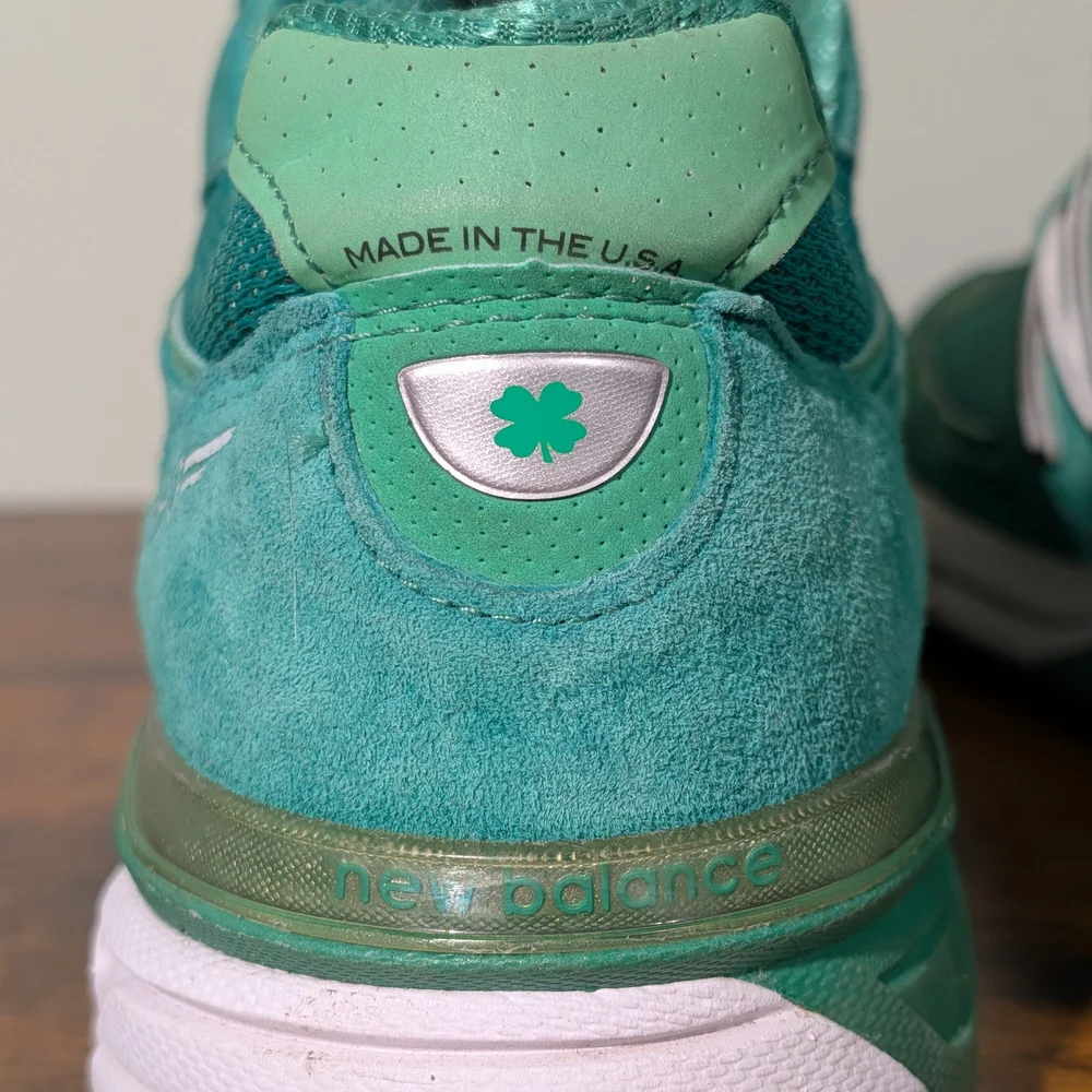 New Balance 990v4 Made in USA St. Patrick’s Day - Anguilla Green Size 8.5 - Picture 4 of 10